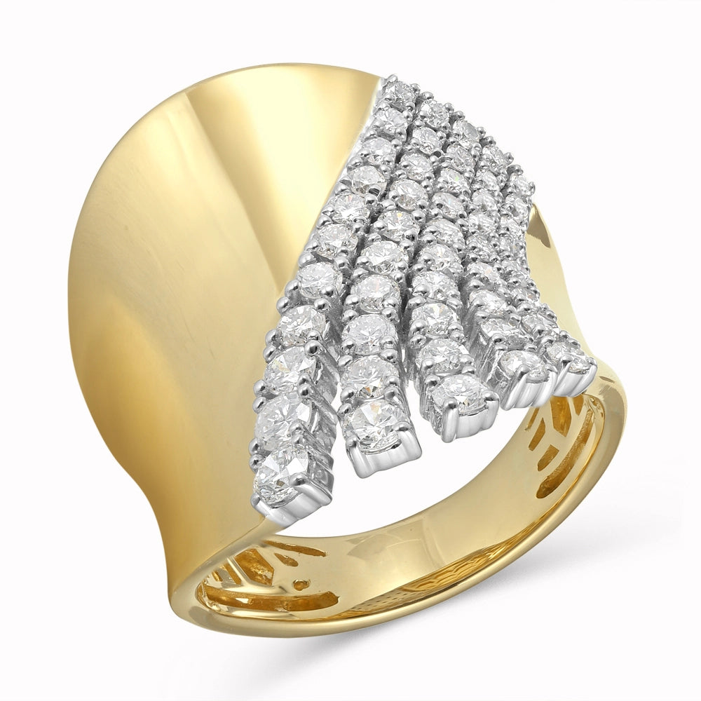 14K White and Yellow Gold Diamond Ring