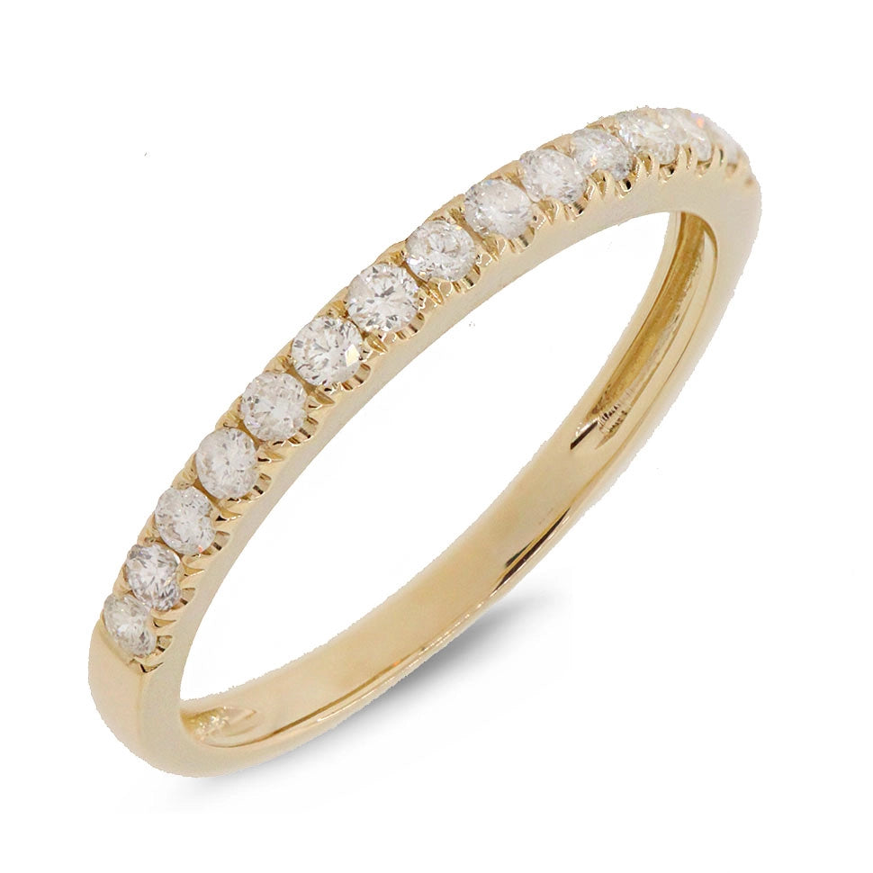 14K Yellow Gold Diamond Anniversary Band, Prong set