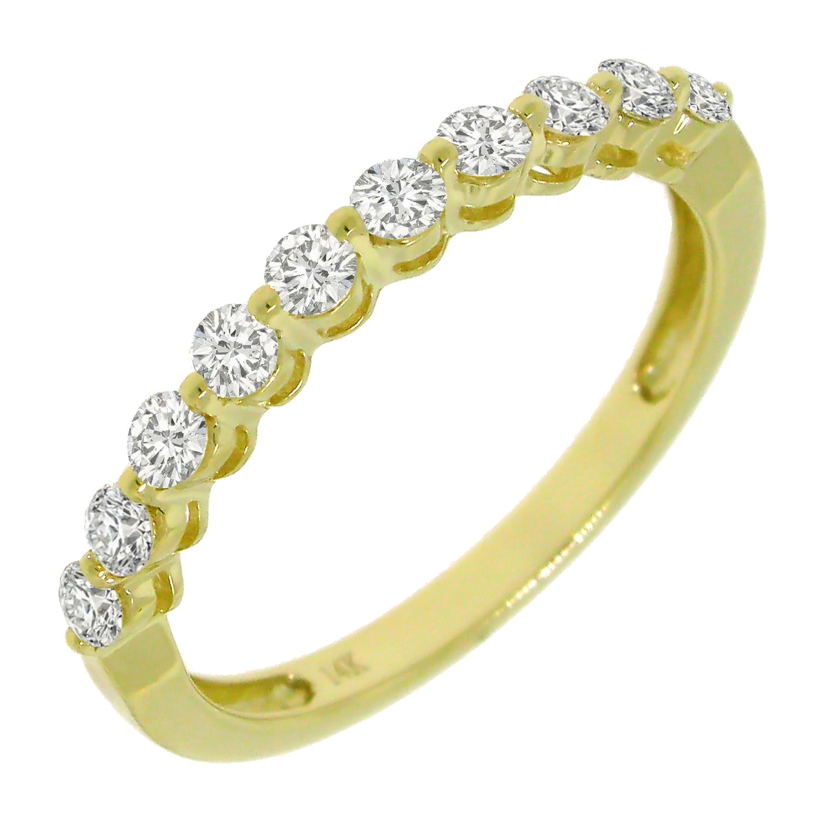 14K Yellow Gold Diamond Band