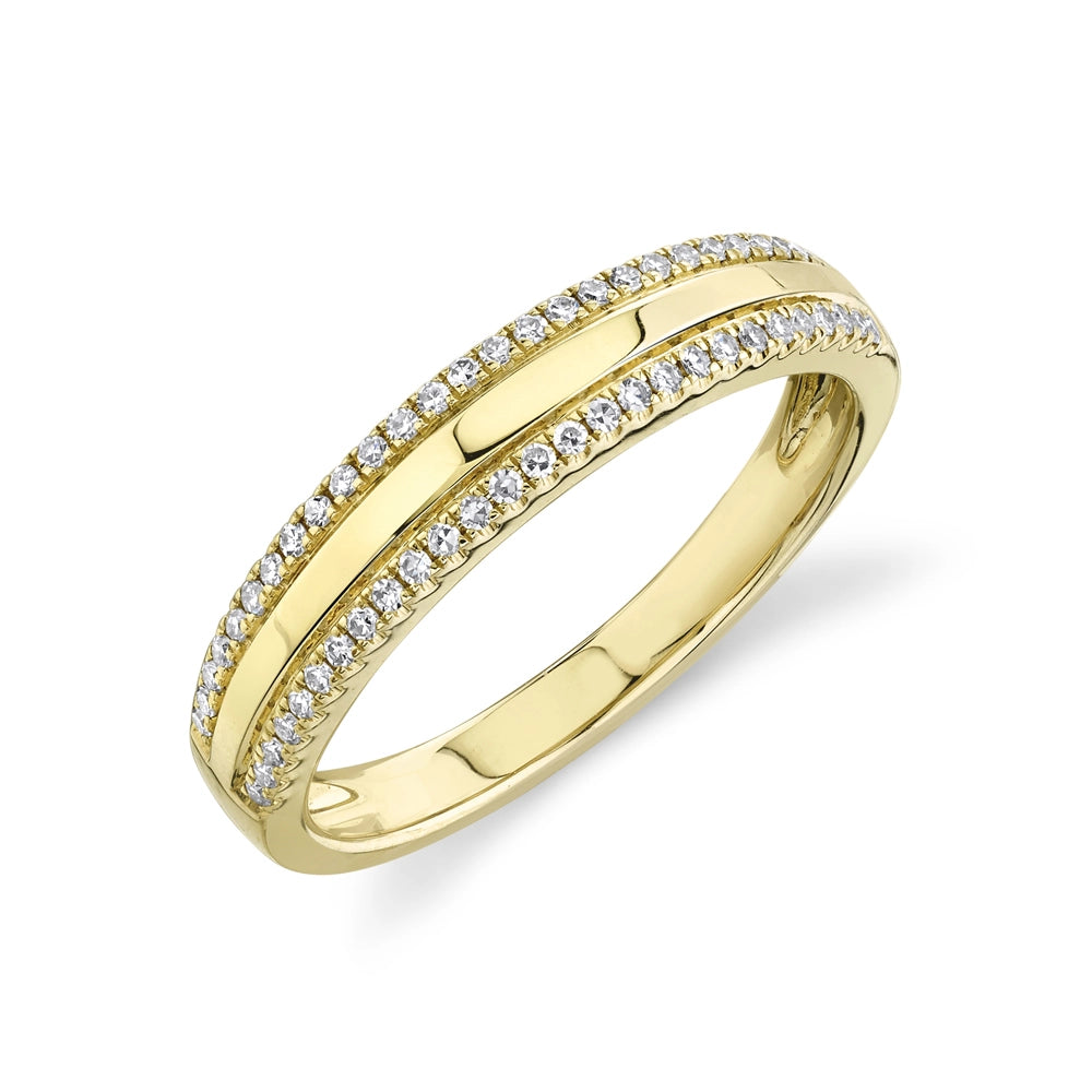 14K Yellow Gold Diamond Band