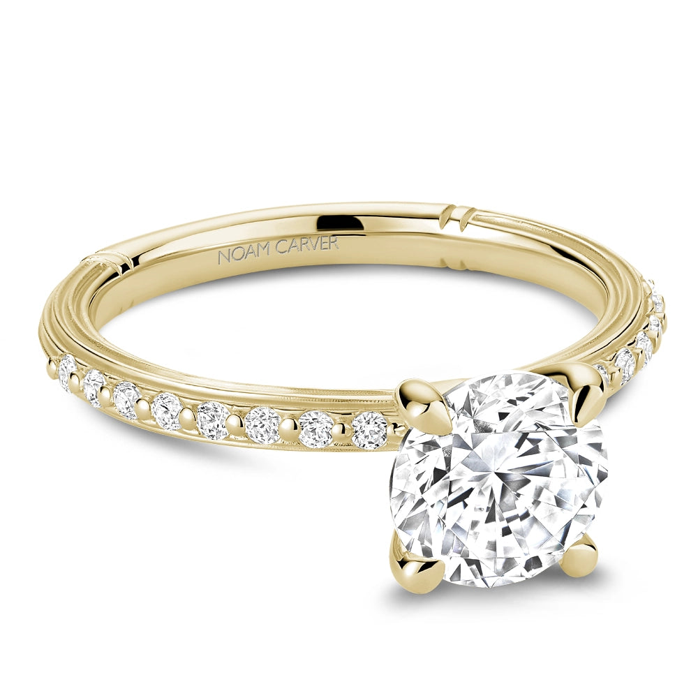 14K Yellow Gold Semi Mount Diamond Ring