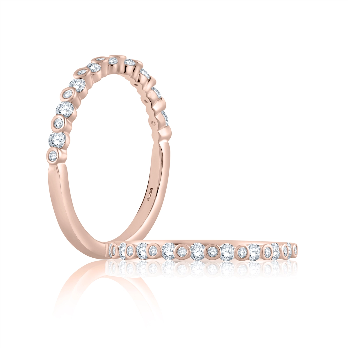 A. Jaffe 14K Rose Gold Diamond Band