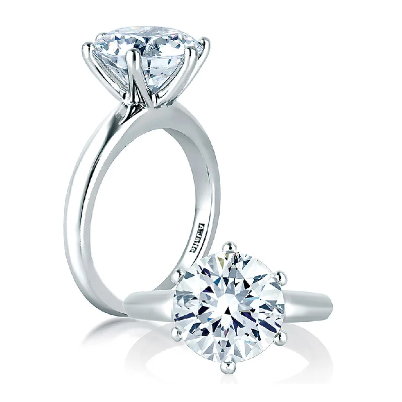 A. Jaffe Classics Diamond Engagement Ring Setting in White Gold