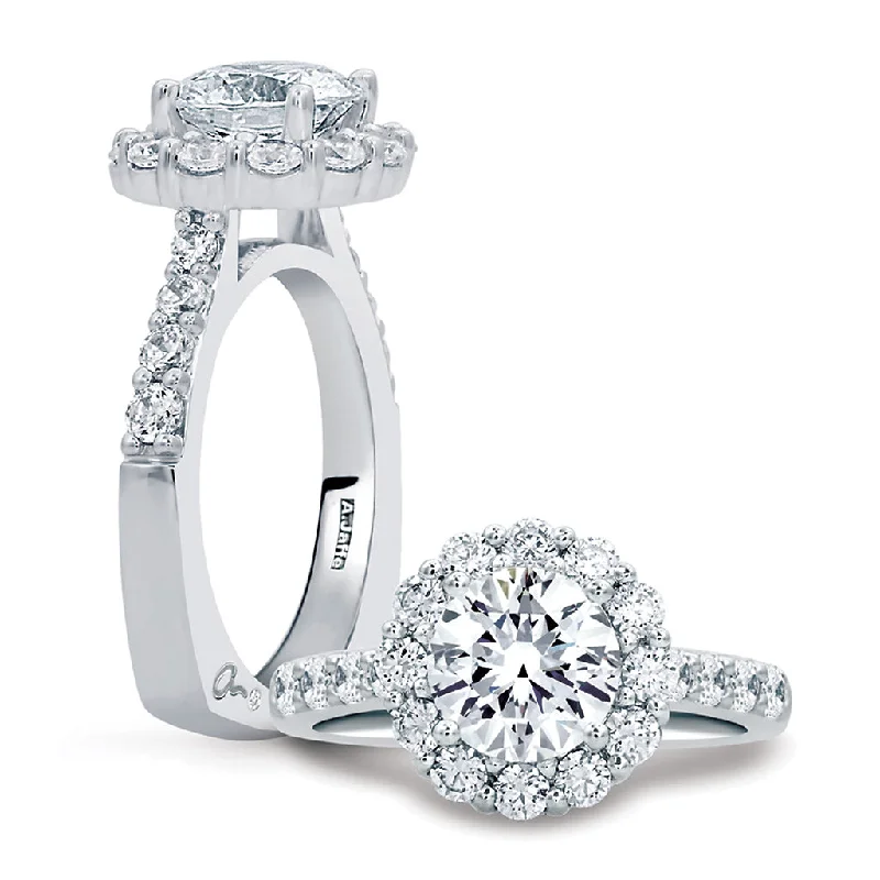 A. Jaffe Classics Diamond Engagement Ring Setting in White Gold