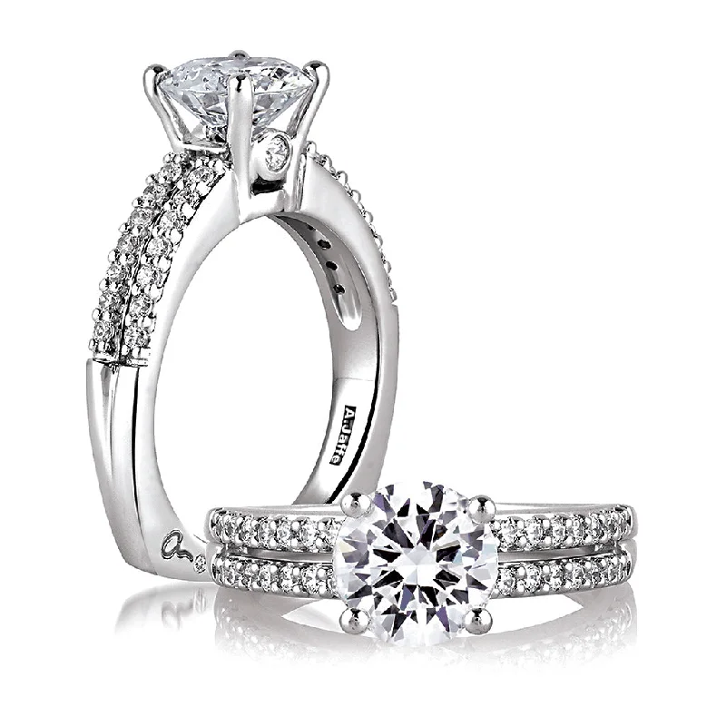 A. Jaffe Classics Diamond Engagement Ring Setting in White Gold