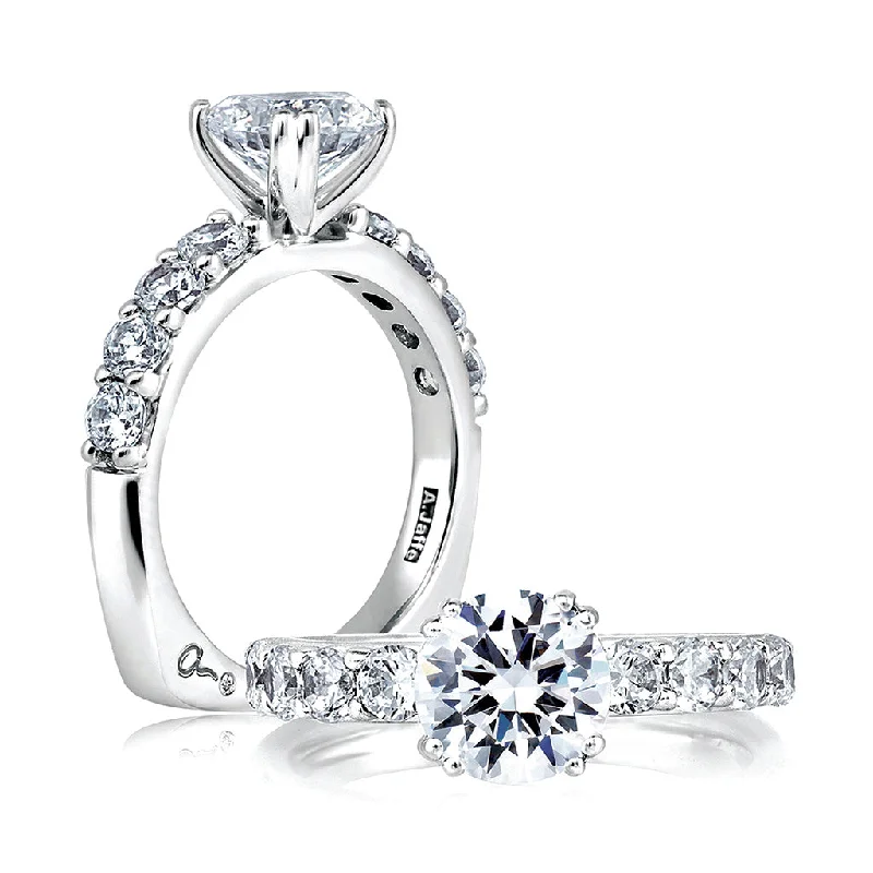 A. Jaffe Classics Diamond Engagement Ring Setting in White Gold