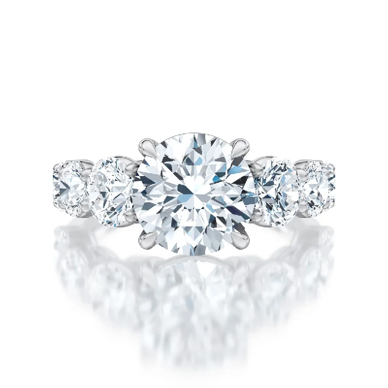 A. Jaffe Diamond Engagement Ring Setting in White Gold