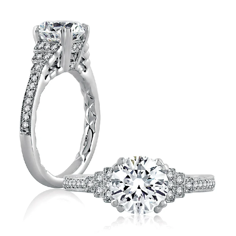 A. Jaffe Engagement Ring Setting in White Gold