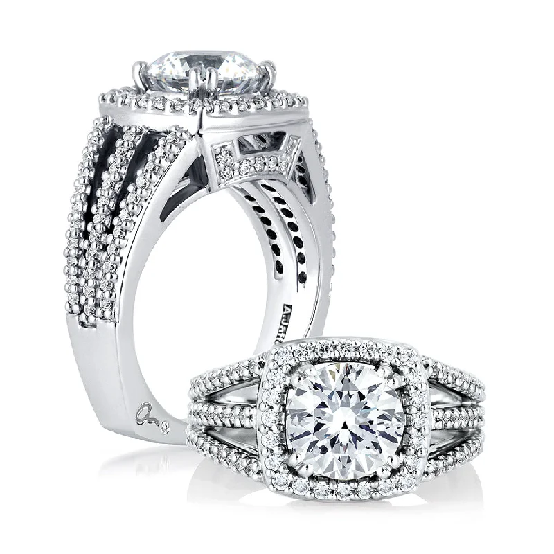 A. Jaffe Engagement Ring Setting in White Gold