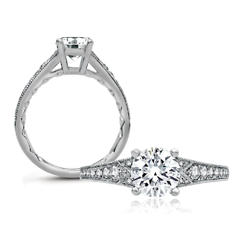 A. Jaffe Engagement Ring Setting in White Gold