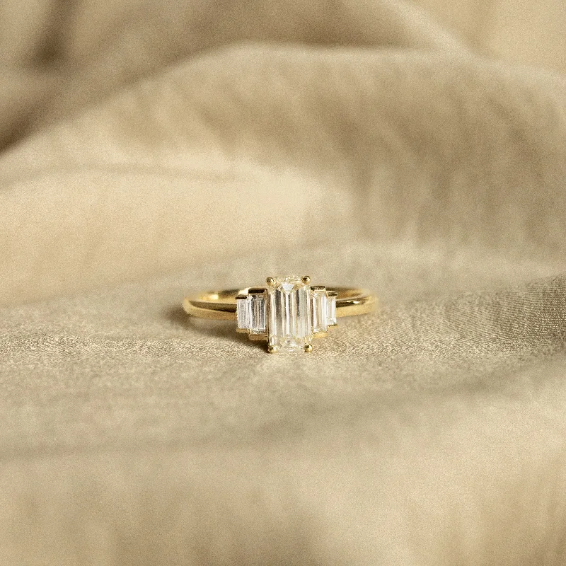 1 Carat Emerald Cut Diamond Engagement Ring