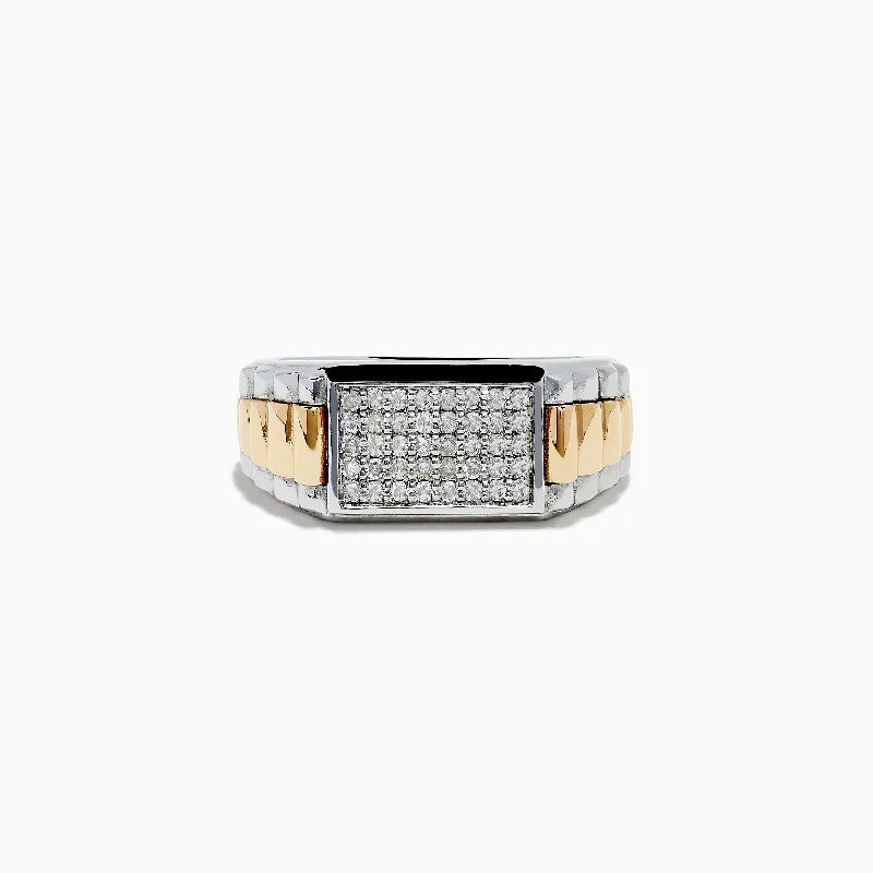 Men's 925 Sterling Silver Diamond Ring