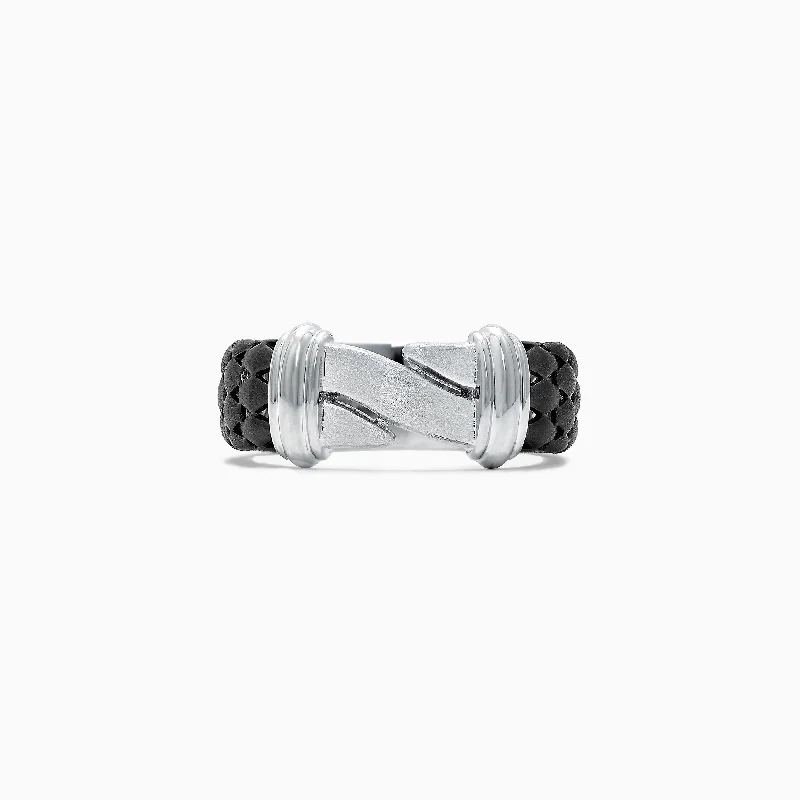 Men's Sterling Silver Black Rhodium Finish Ring