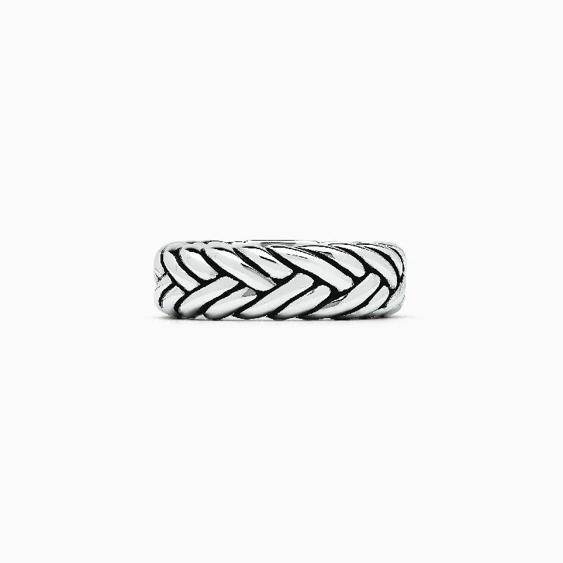 Men's Sterling Silver Braided Ring