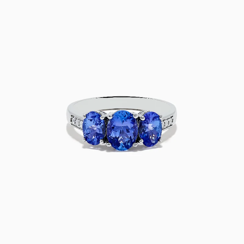 Nahla Siri Sterling Silver Diamond and Tanzanite Ring