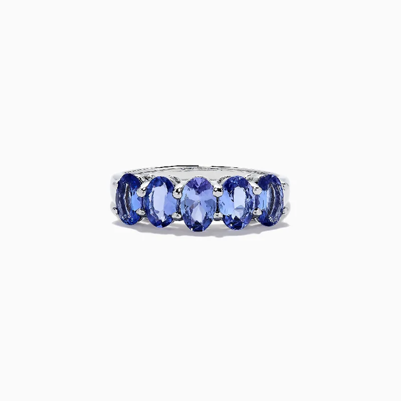 Nahla Siri Sterling Silver Tanzanite Band Ring, 2.14 TCW