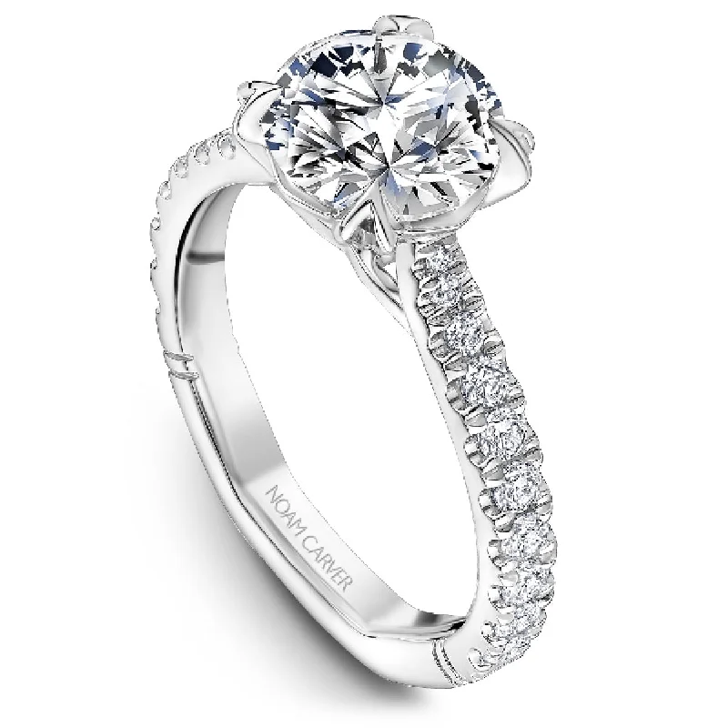 Noam Carver Atelier Classic Diamond Engagement Ring Setting in White Gold