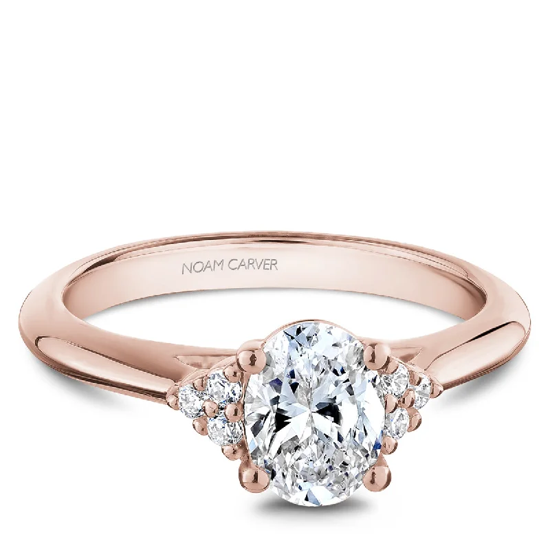 Noam Carver Diamond Engagement Ring Setting in Rose Gold