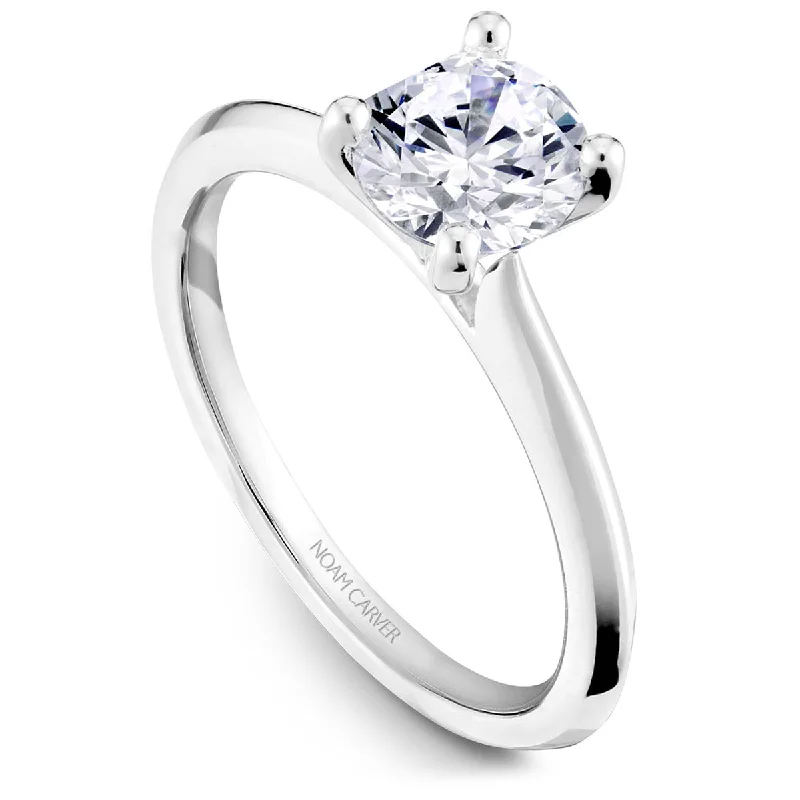 Noam Carver Solitaire Engagement Ring Setting in White Gold