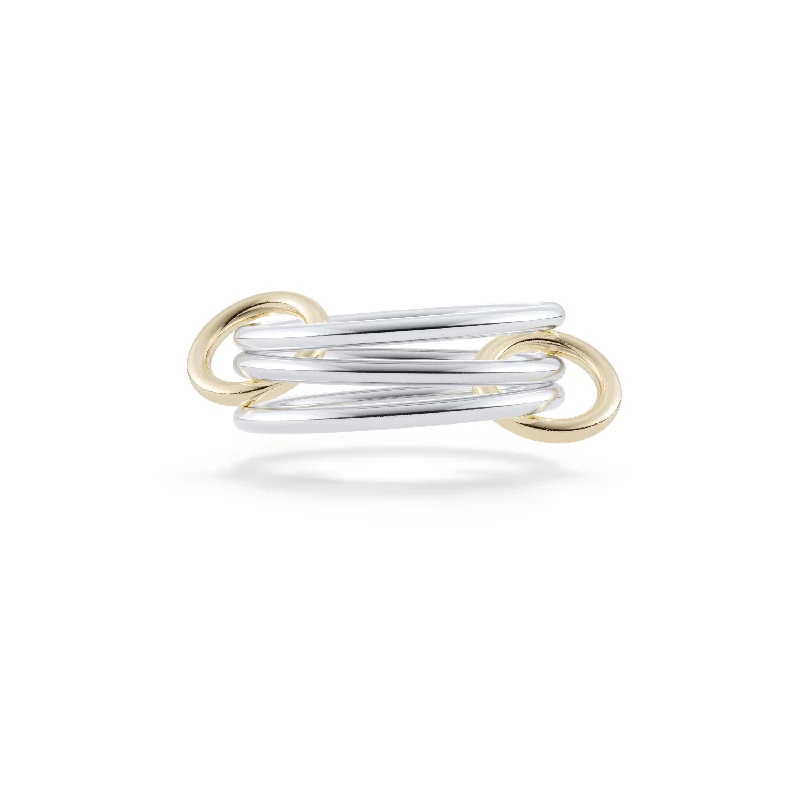 Spinelli Kilcollin Solarium SG 18K Yellow Gold & Sterling Silver Link Ring