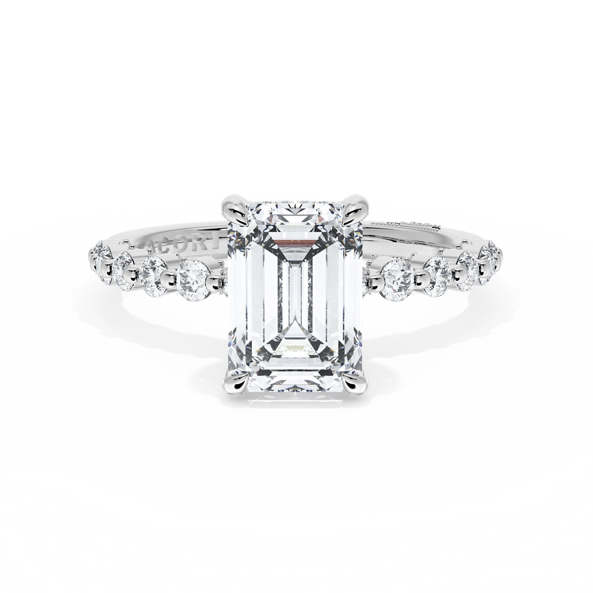 Tacori 18K White Gold Diamond Ring with Hidden Diamond Halo