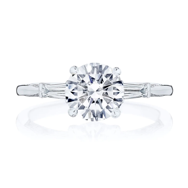 Tacori 18K White Gold Semi Mount Diamond Ring