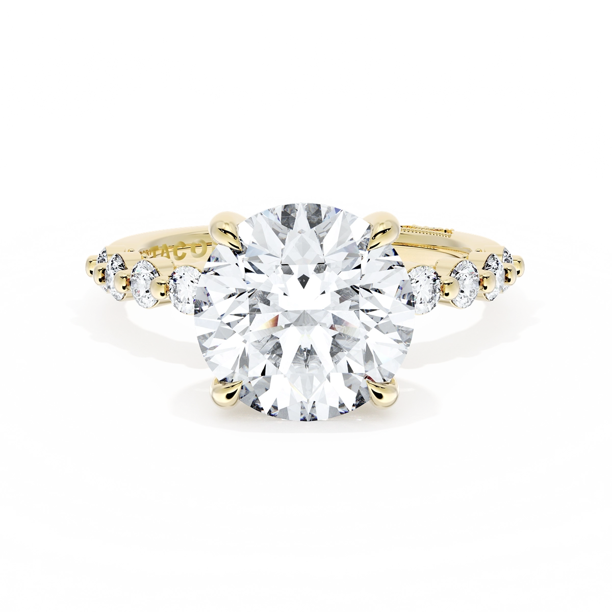 Tacori 18K Yellow Gold Diamond Ring with Hidden Diamond Halo