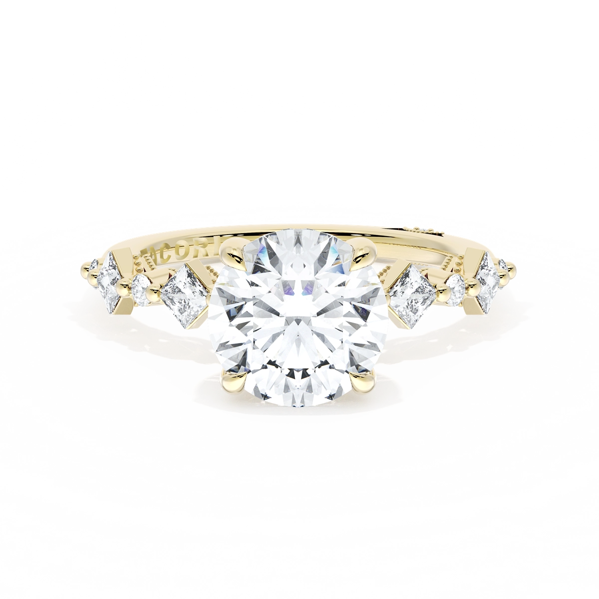 Tacori 18K Yellow Gold Diamond Ring with Hidden Diamond Halo