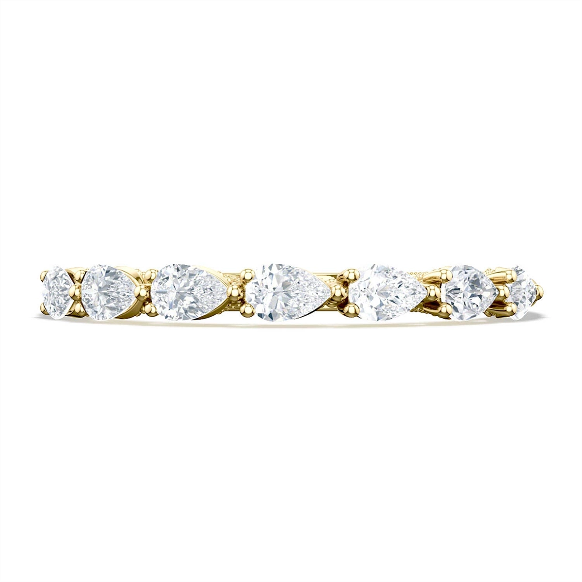 Tacori 18K Yellow Gold Half-Way Around Pear Diamond Band