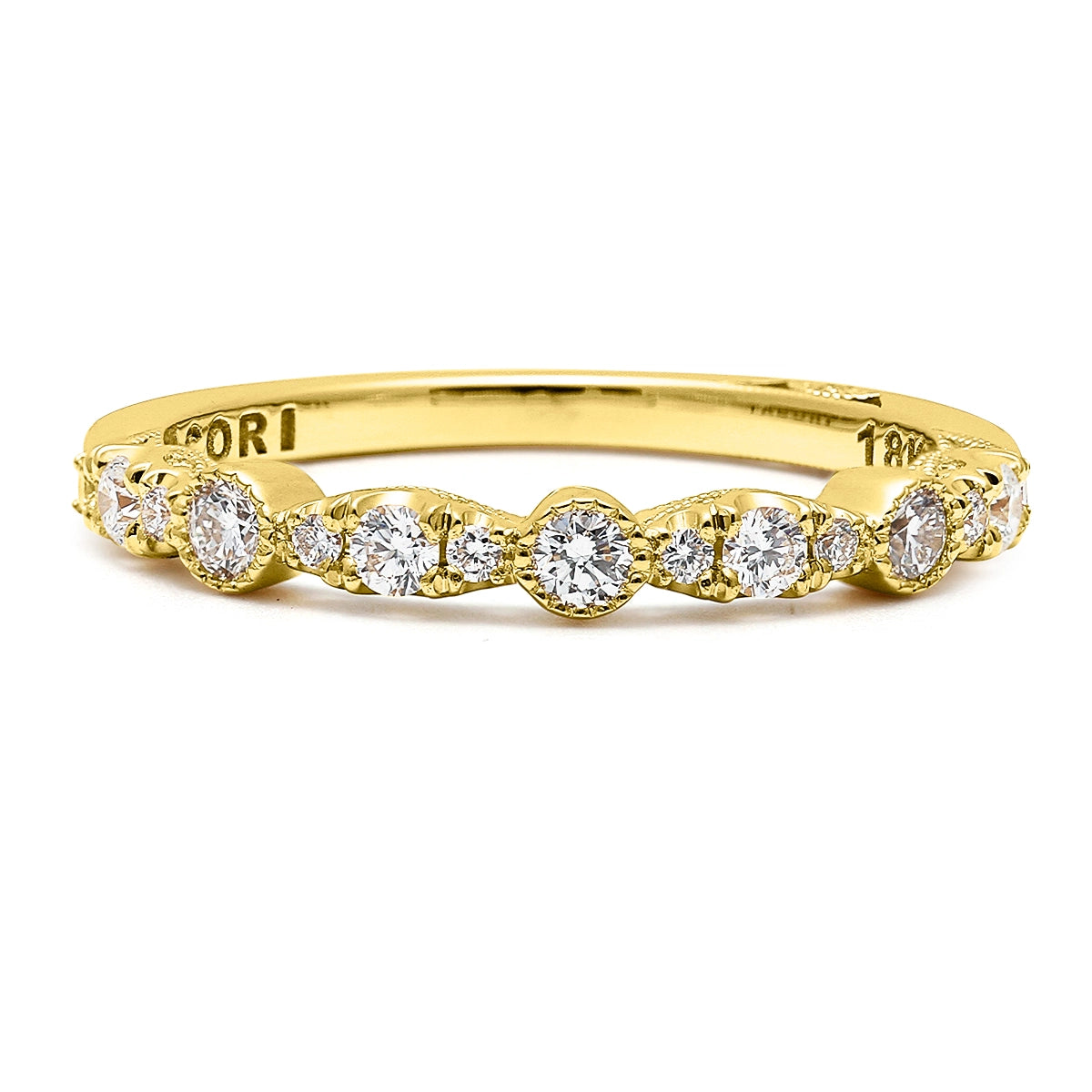 Tacori MEIEROTTO EXCLUSIVE Diamond 18K Yellow Gold Wedding Band Ring