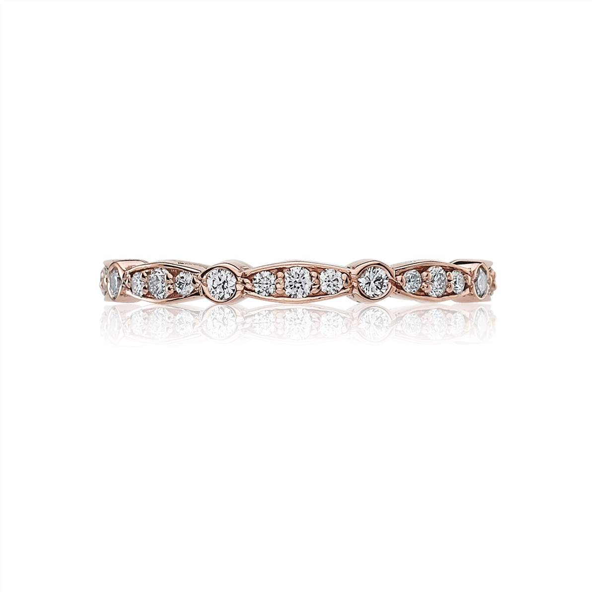 Tacori Pretty in Pink 18K Rose Gold Diamond Wedding Band