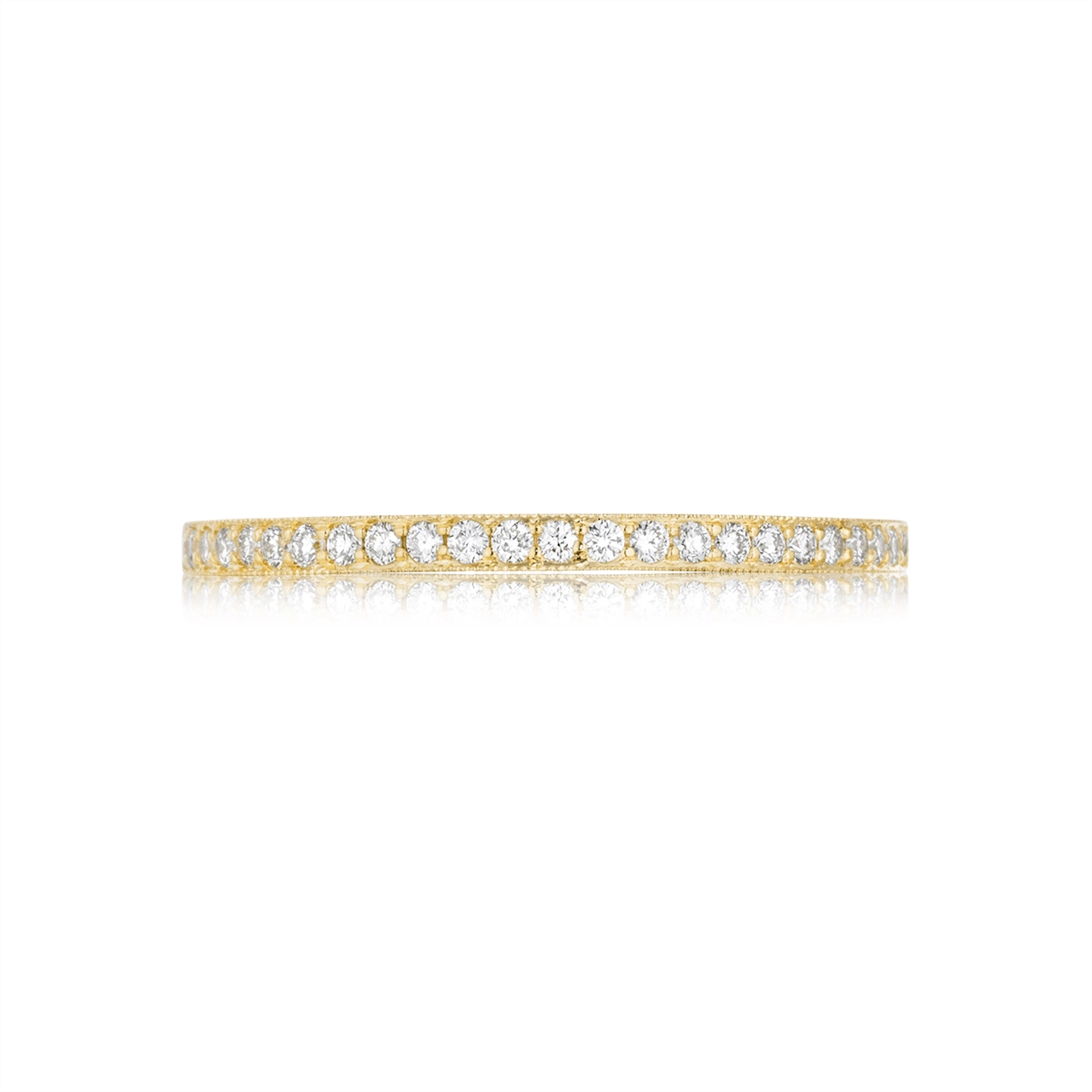 Tacori Sculpted Crescent 18K Yellow Gold Diamond Wedding Band