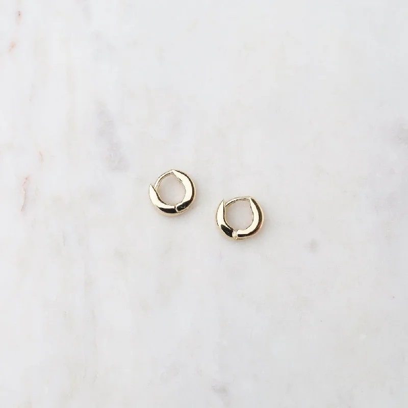 14K Yellow Gold Extra Small Hinged Hoop