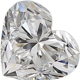 1.01 Carat F IF Heart Natural Diamond