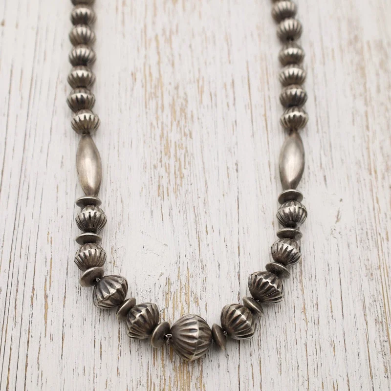 Handmade Sterling Silver Bead Necklace