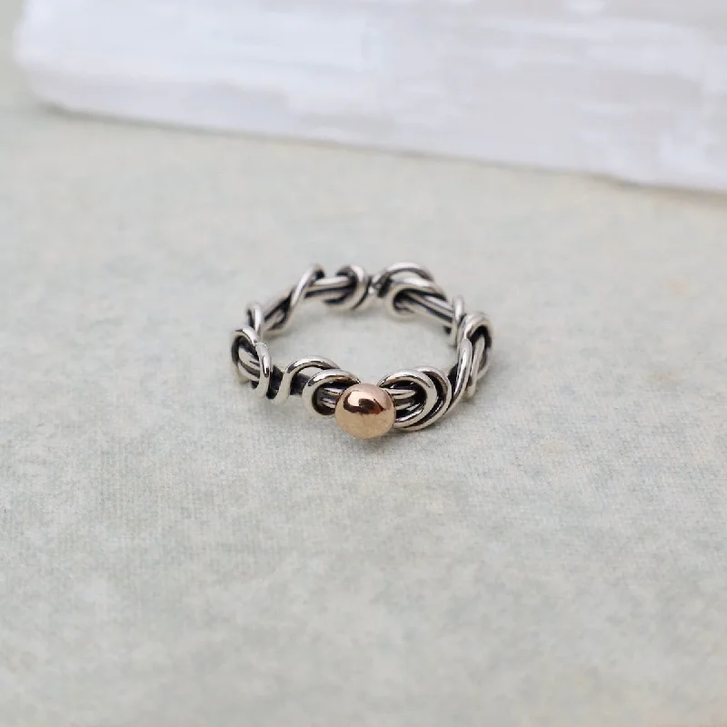 Vine with Rose Gold Accent Ring