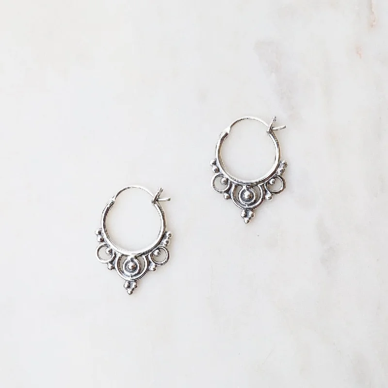 Sterling Silver Hoops with Coils