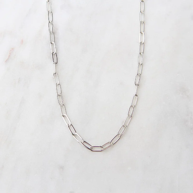 16" Sterling Silver Flat Drawn Cable Chain