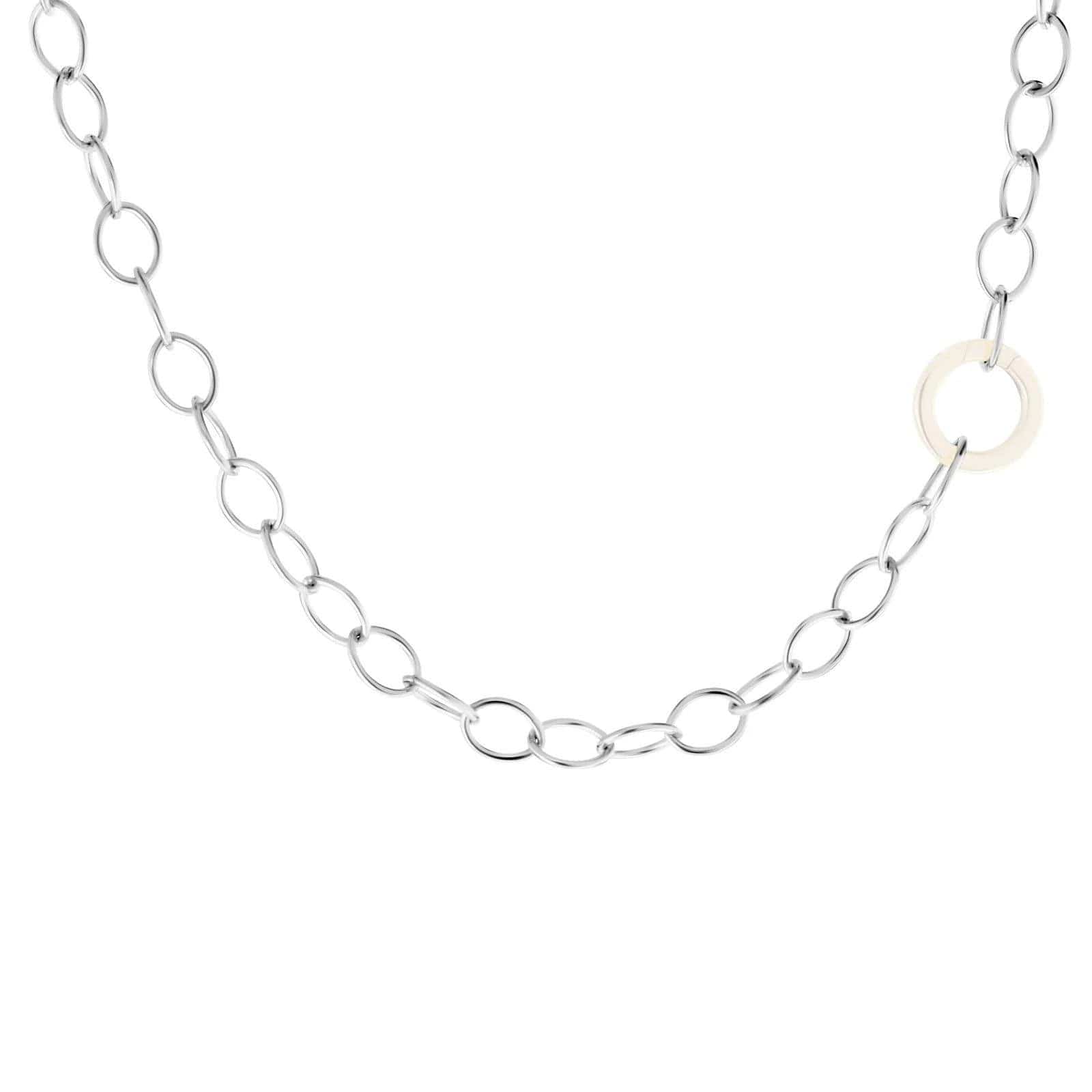 6.3mm Silver Chain With Clasp - No Hinge