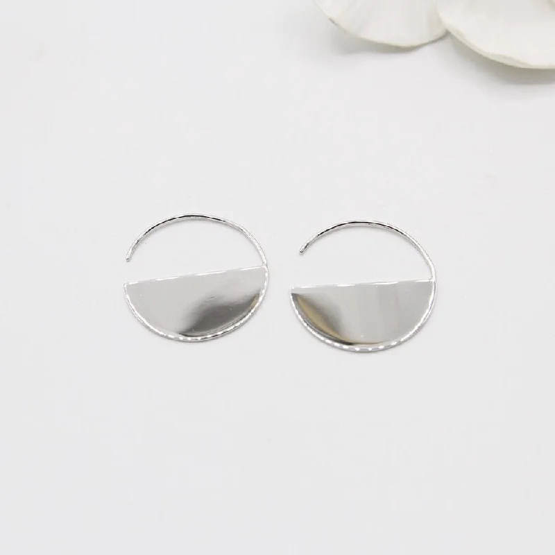 Silver Geometry Hoop Earrings