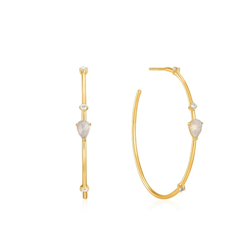 Gold Midnight Hoop Earrings