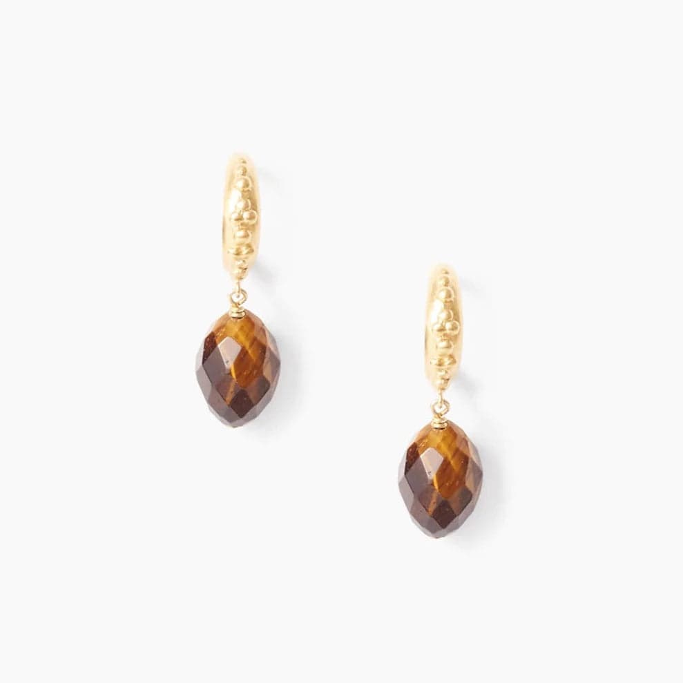 Tiger's Eye Devi Hoops