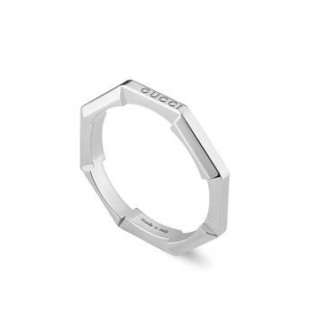 Gucci 18K White Gold Link to Love Ring