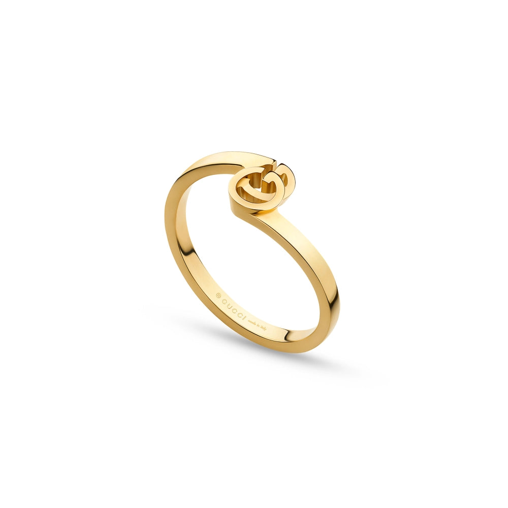 Gucci 18K Yellow Gold GG Running Stacking Ring