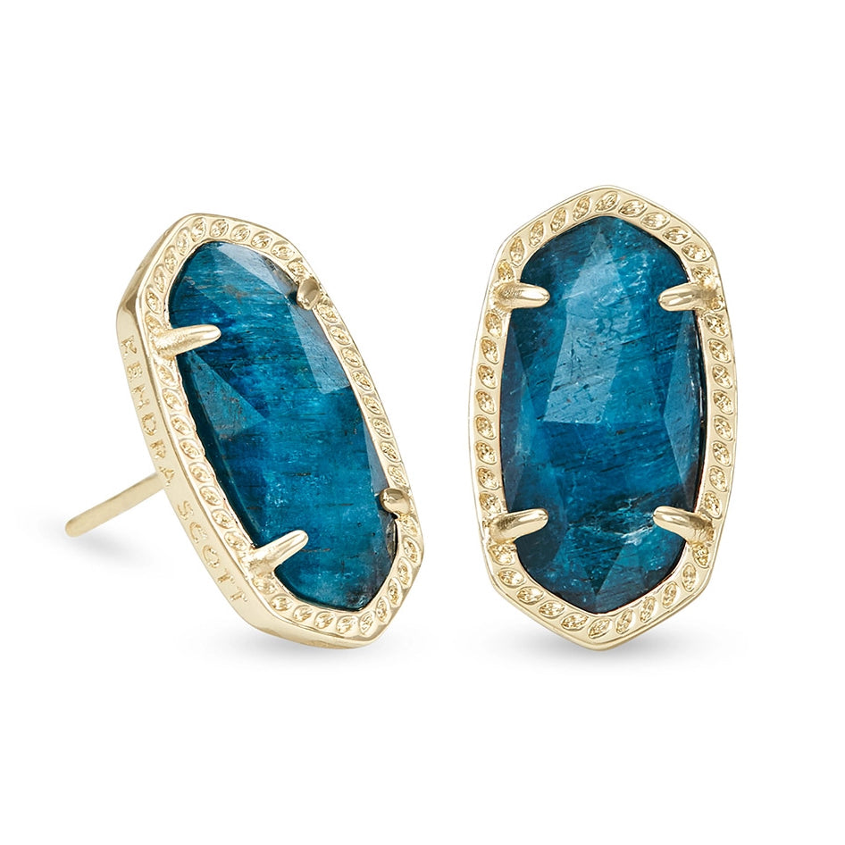 Kendra Scott Ellie Earring in Gold with Aqua Apatite