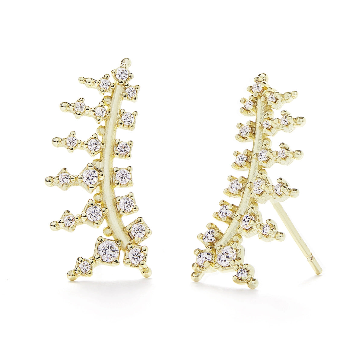 Kendra Scott Laurie Earring in Gold with White CZ