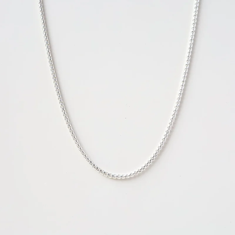 Sterling Silver Rounded Box Chain - 16"