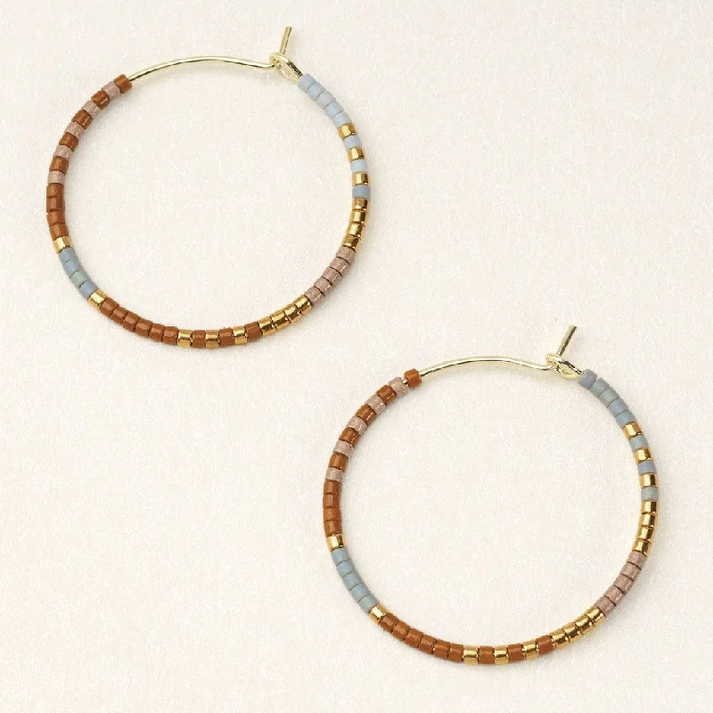 Scout Chromacolor Miyuki Small Hoop - Desert Multi/Gold