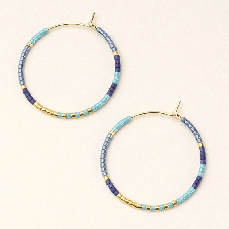 Scout Chromacolor Miyuki Small Hoop - Cobalt Multi/Gold