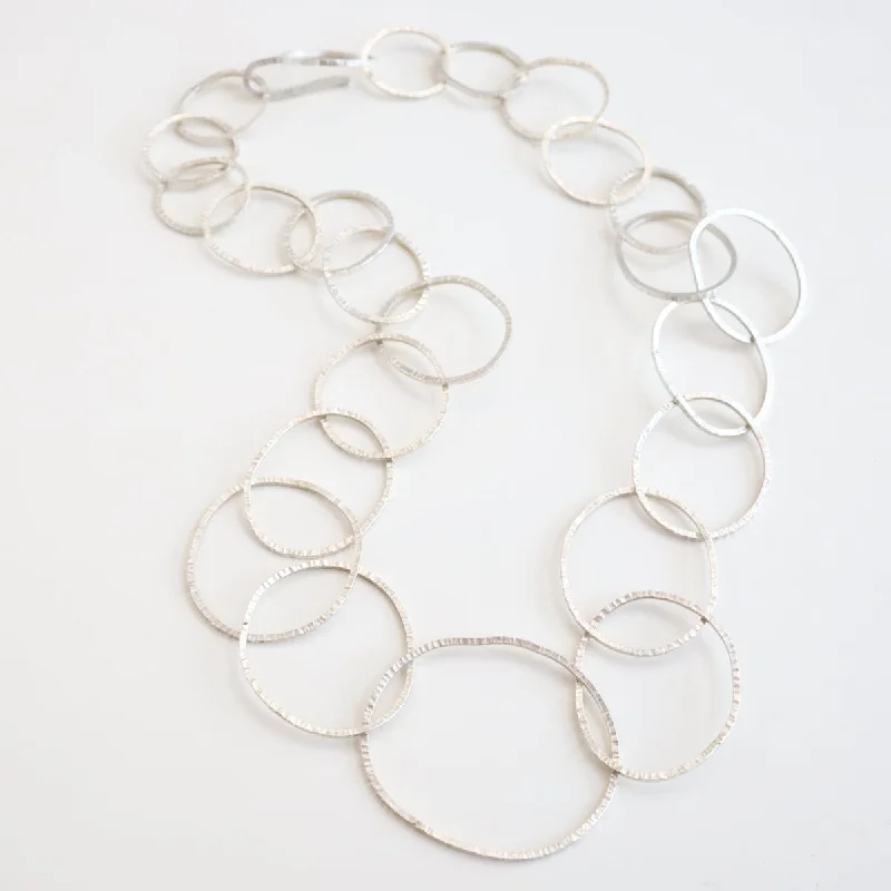 Sterling Silver Handmade Oval Chain Necklace